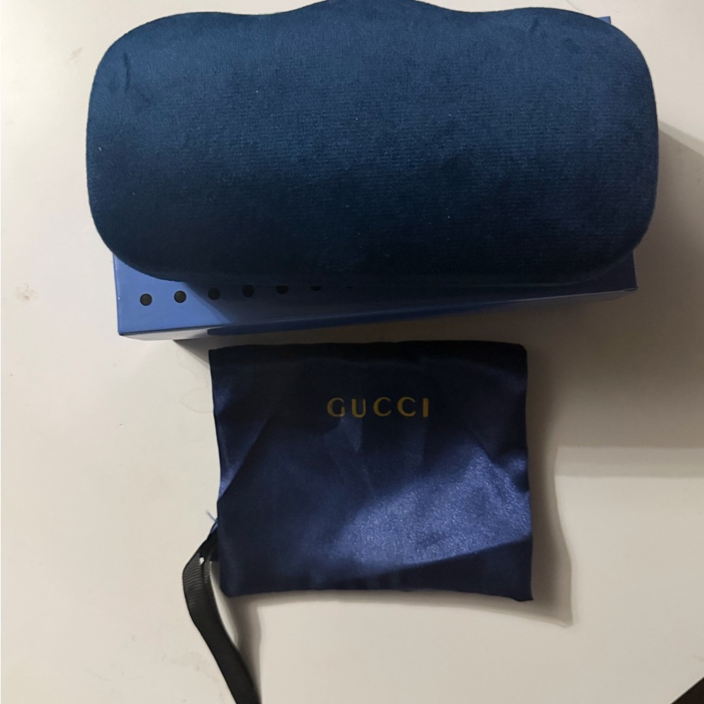 Gucci Blue Eyewear Box with Satin Pouch